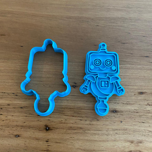 Robot style 2 Cookie Cutter and Emboss Stamp, cookie cutter store