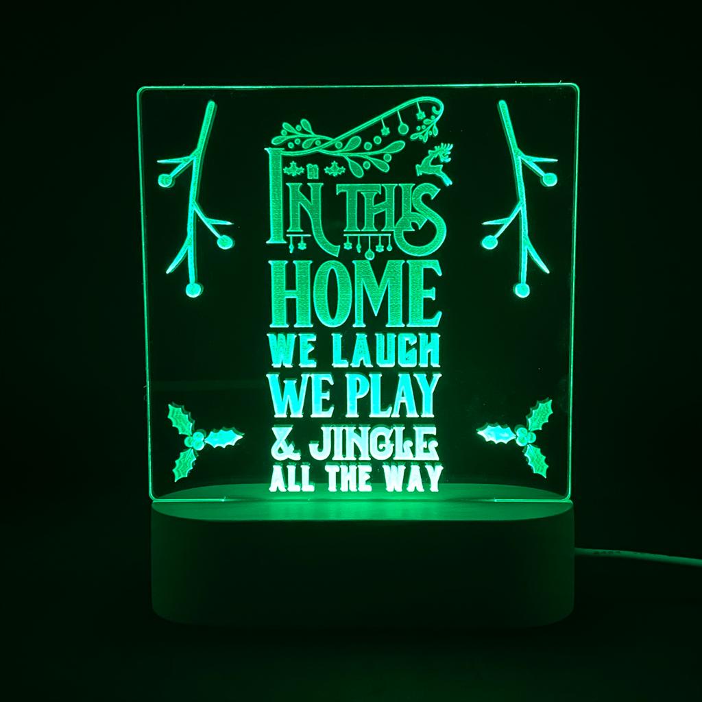 Interchangeable light Sign and Multi Colour LED Light Base, Cookie Cutter Store