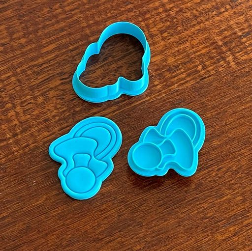 Baby dummy Cookie Cutter with emboss Stamp. Cookie Cutter Store