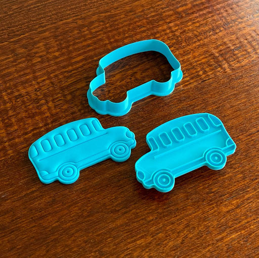 School Bus, cookie cutter & emboss stamp, cookie cutter store
