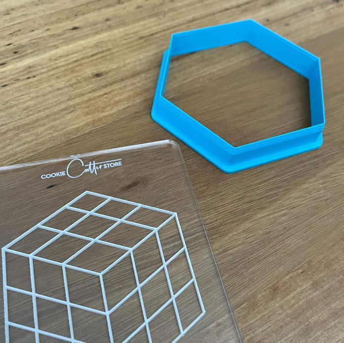 Rubik's Cube Deboss Raised Effect Cookie Stamp & Cutter, Cookie Cutter Store