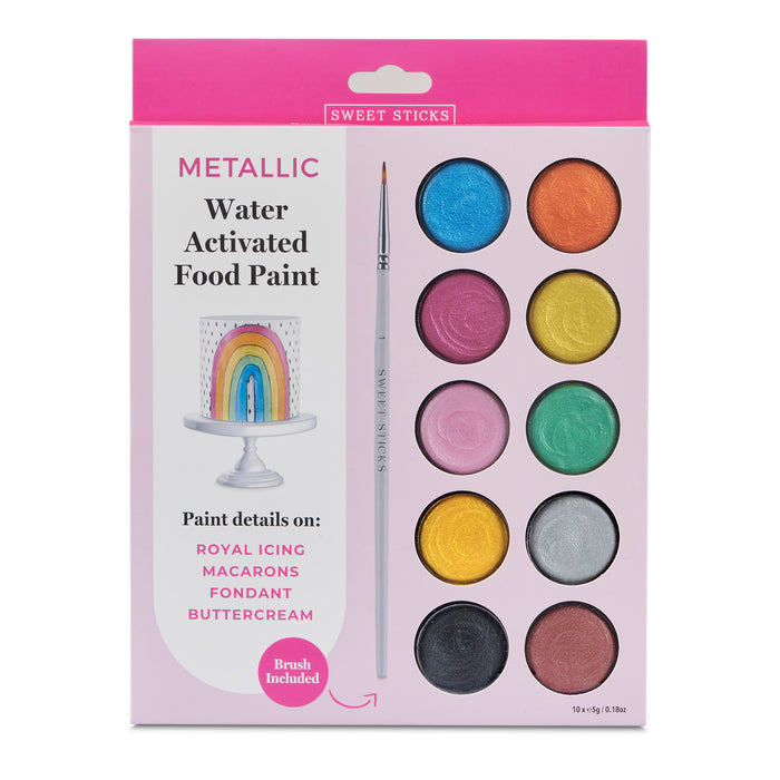 Sweet Sticks Colour Metallic Water Activated Food Paint, Cake and Cookie Decorating, Cookie Cutter Store