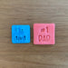 Number 1 #1 Dad Style #1 Font Emboss Stamp