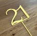 Number 21 in Bright gold, Twenty one. 21st, cake topper, cookie cutter store