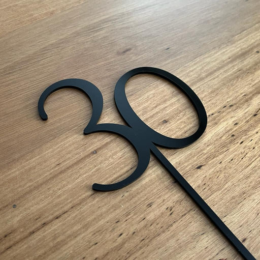 Number 30 in Black, Thirty. 30th, cake topper, cookie cutter store