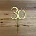 Number 30 in Bright gold, Thirty. 30th, cake topper, cookie cutter store