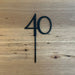 Number 40 in Black, Forty, 40th, cake topper, cookie cutter store