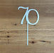 Number 70 in Silver, Seventy. 70th, Cake topper, cookie cutter store