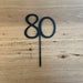 Number 80 in black, Eighty. 80th, Cake topper, cookie cutter store