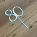 Number 80 in Silver, Eighty. 80th, Cake topper, cookie cutter store