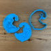 Baby Bear on Moon Cookie Cutter with emboss Stamp. Cookie Cutter Store