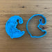 Baby Bear on Moon Cookie Cutter with emboss Stamp. Cookie Cutter Store