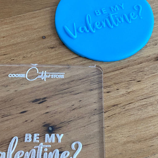 Be My Valentine Deboss Raised Effect Stamp, Pop Stamp, deboss stamp, cookie cutter store