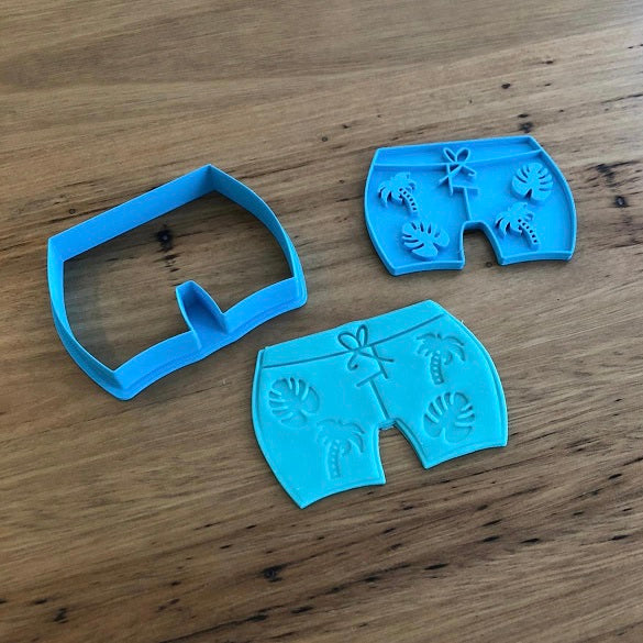 Beach Board Shorts Cookie Cutter and Fondant Stamp, cookie cutter store