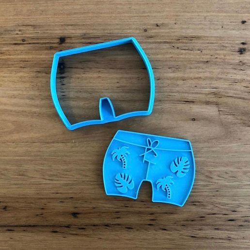 Beach Board Shorts Cookie Cutter and Fondant Stamp, cookie cutter store
