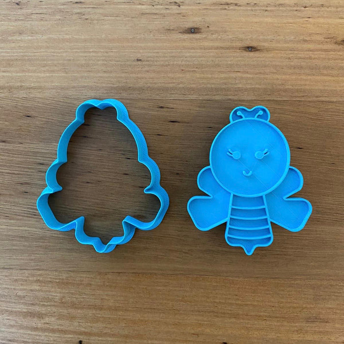 Bee Style Cookie Cutter & Optional Emboss Stamp