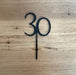 Number 30 in Black, Thirty. 30th, cake topper, cookie cutter store