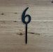 Number 6, cake topper in black, cookie cutter store