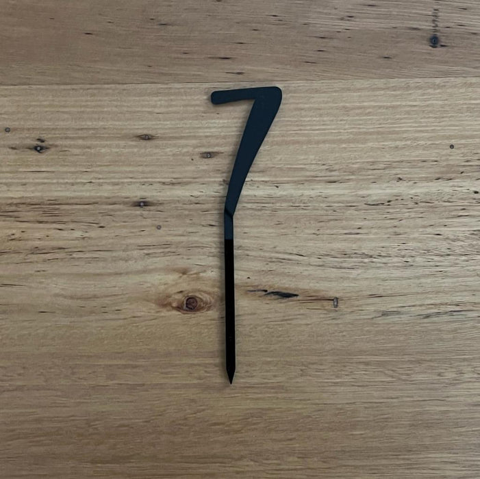 Number 7, cake topper in black, cookie cutter store