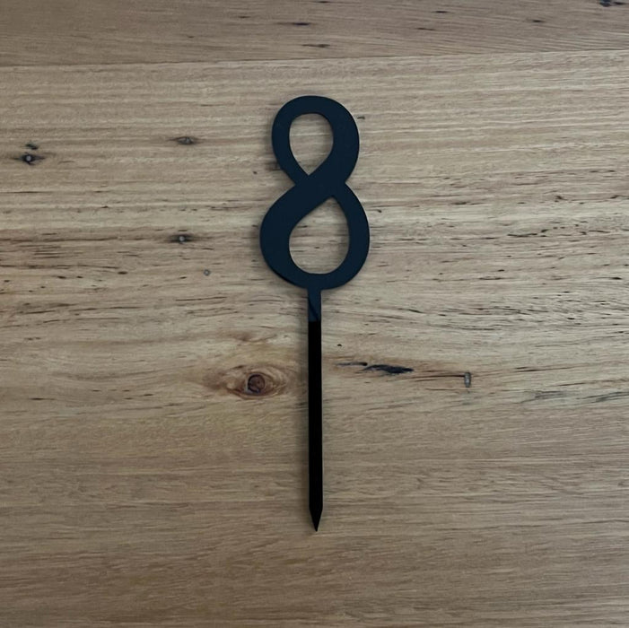 Number 8, cake topper in black, cookie cutter store