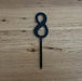 Number 8, cake topper in black, cookie cutter store