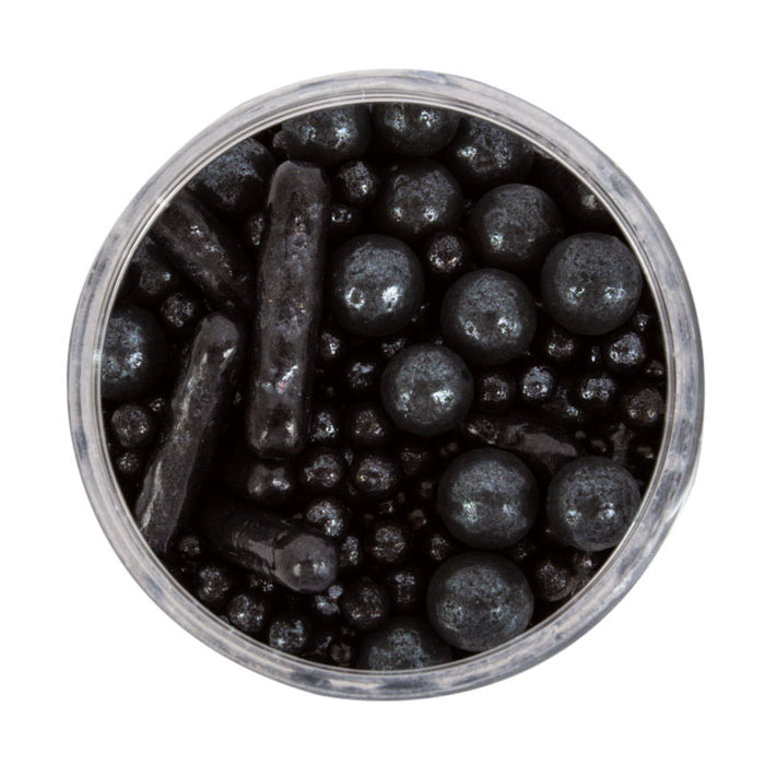 Bubble and Bounce Black Sprinkles by Sprinks 75 gram jar, Cookie Cutter Store