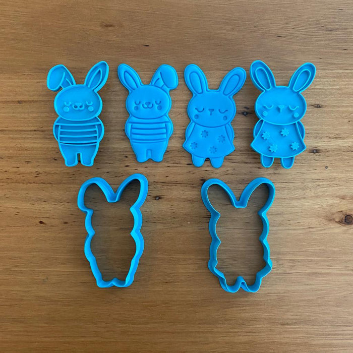 Easter Bunny Boy & Girl Cutter & Stamp, cookie cutter store