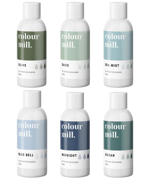 Colour Mill Oil Based Colour for Cookie, Fondant, Royal Icing Colouring, Coastal Colour Range, Cookie Cutter Store