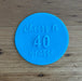 "Cheers to 40 years" Deboss Raised Effect Cookie Stamp, Cookie Cutter Store