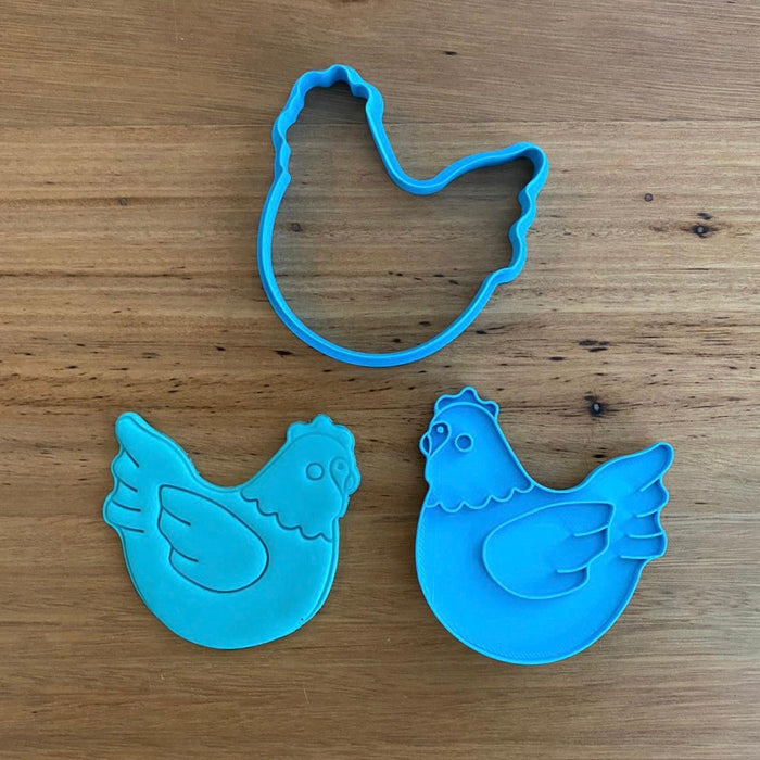 Chicken Cookie Cutter & Stamp, Farmyard Animals, Cookie Cutter Store