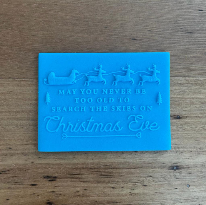 Christmas Eve Message Deboss, Pop Stamp, Raised Effect Cookie Stamp, Cookie Cutter Store