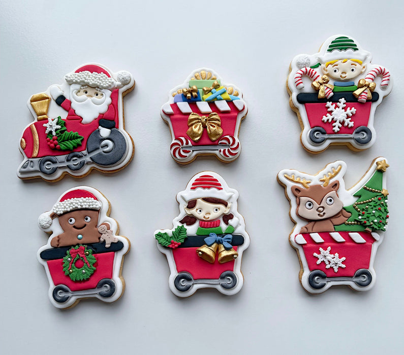 Christmas Train Santa Set 1 of 6 Cookie Cutter & Stamp