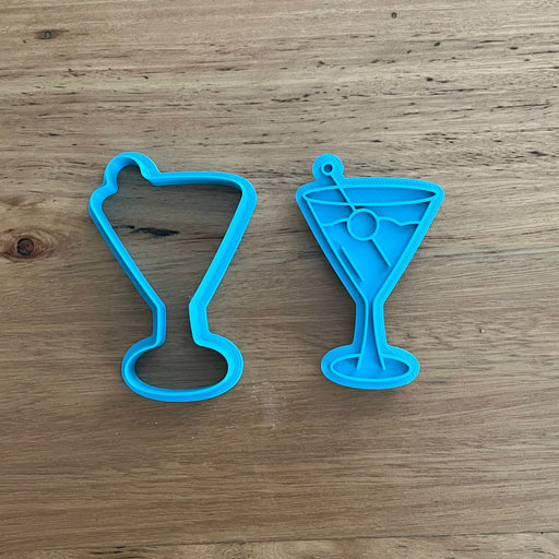 Martini Cocktail Cookie Cutter and Emboss stamp, cookie cutter store