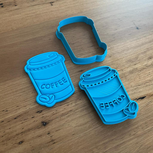 Takeaway Coffee Cup Cookie Cutter & Emboss Stamp, Cookie Cutter Store