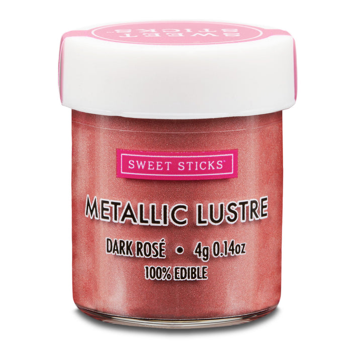 Sweet Sticks Metallic Lustre, Decorative Paint, Baking Cakes and Cookies, Dark Rose, Cookie Cutter Store