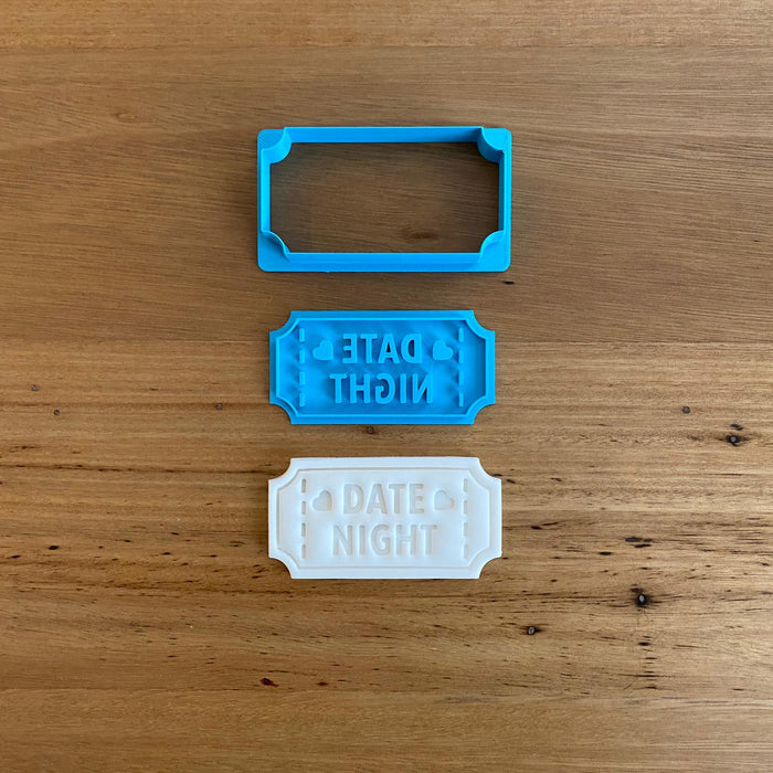 Date Night Cutter and matching Emboss Stamp, Cookie Cutter Store