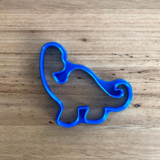 Dinosaur style #5 - Cookie Cutter Only measures approx. 82mm tall by 92mm wide.  Don't miss our other Dinosaur styles by searching "Dinosaur" in the search bar.