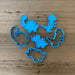 Stegosaurus, Diplodocus & Tyrannosaurus Dinosaur style #1 - Cookie Cutter & Emboss Stamp, available at Cookie Cutter Store