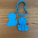Dinosaur with Present Cookie Cutter & Emboss Stamp is perfect for Paint Your Own Cookies, available from Cookie Cutter Store 