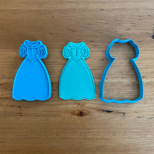 Snow White Dress Cookie Cutter & optional Stamp, Cookie Cutter Store