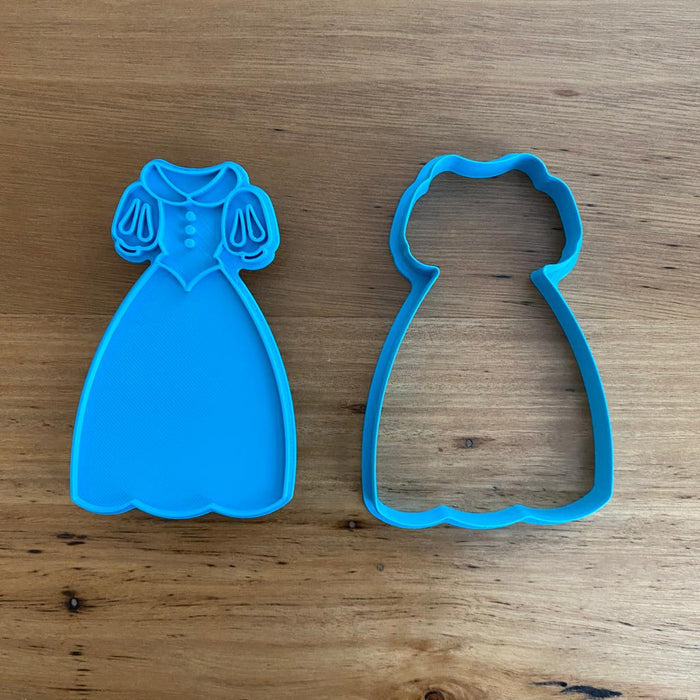 Snow White Dress Cookie Cutter & optional Stamp, Cookie Cutter Store