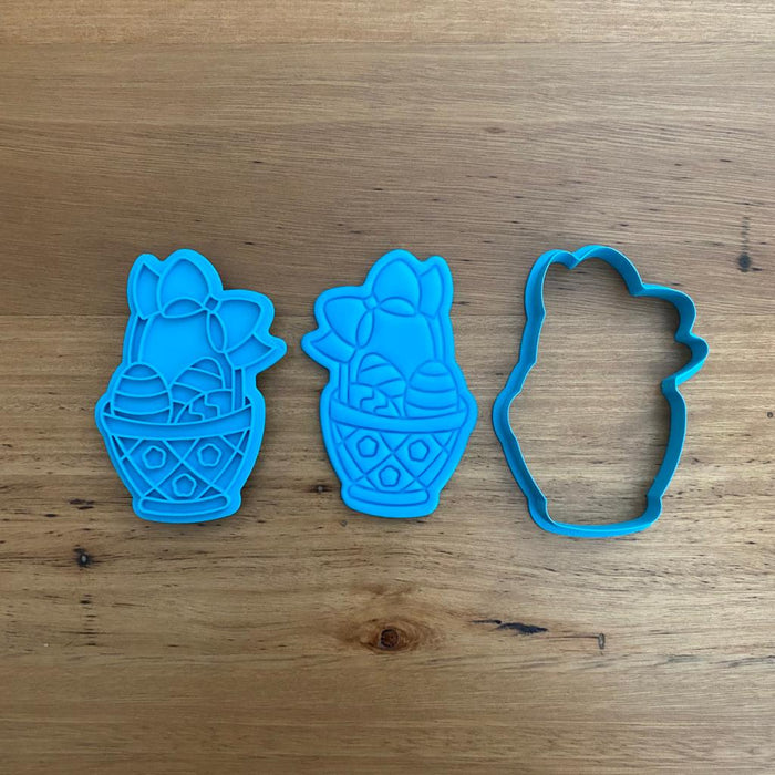 Easter Basket Cookie Cutter & Emboss Stamp, Cookie Cutter Store