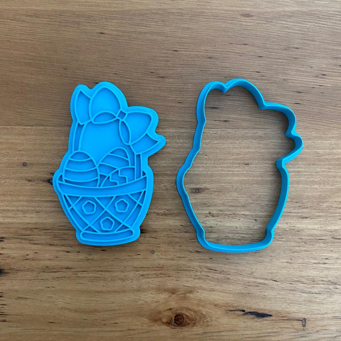 Easter Basket Cookie Cutter & Emboss Stamp, Cookie Cutter Store