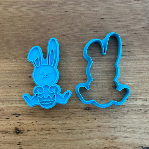 Easter Bunny with egg Cutter & Stamp, cookie cutter store