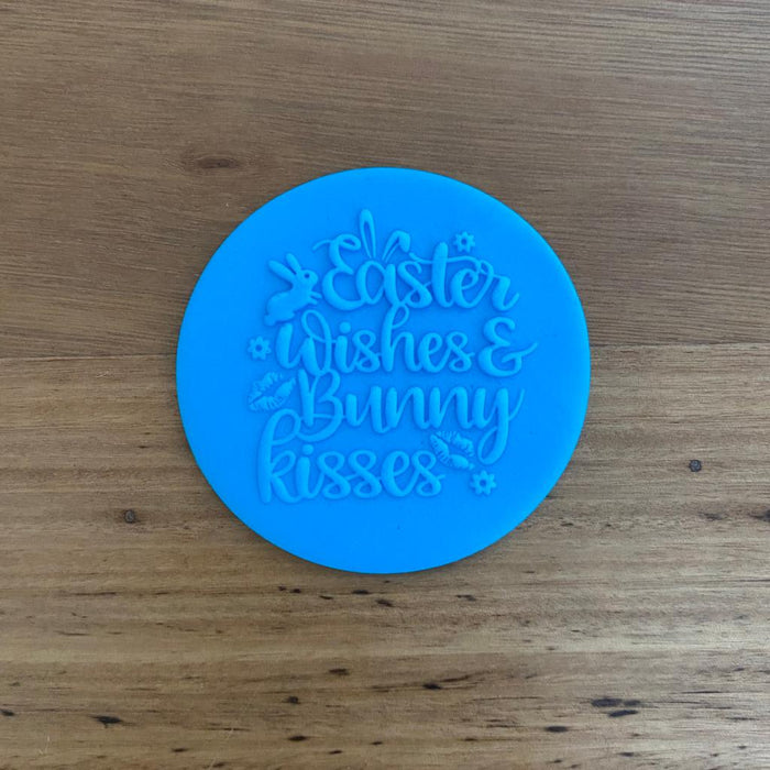Easter Wishes Bunny Kisses Deboss Raised Stamp, Pop Stamp, deboss stamp and cookie cutter, cookie cutter store