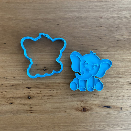 Elephant Style #2 Cookie Cutter and Emboss Stamp, cookie cutter store