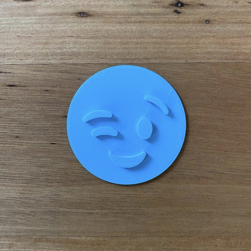 Wink Emoji Cookie Emboss Stamp