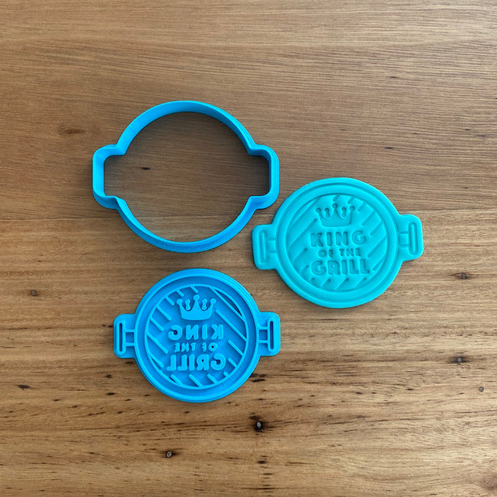 Father's Day King of the Grill Cookie Cutter & Emboss Stamp, Cookie Cutter Store
