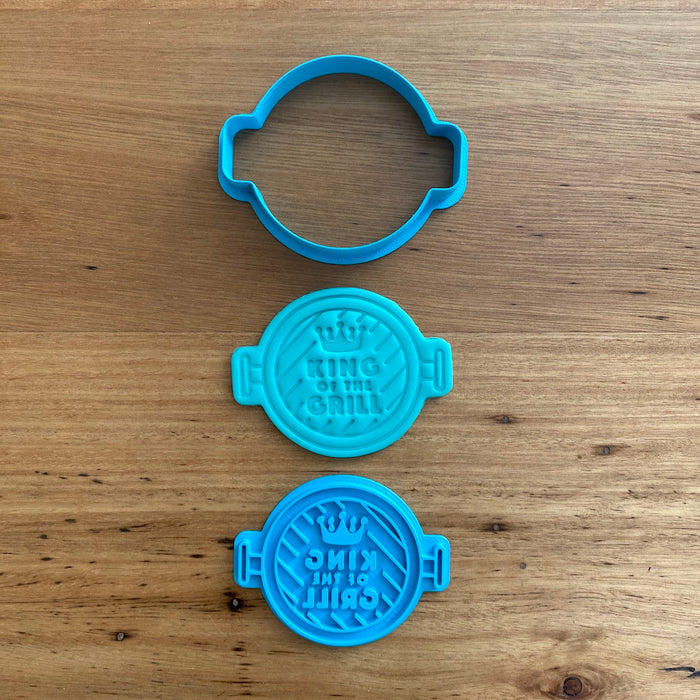Father's Day King of the Grill Cookie Cutter & Emboss Stamp, Cookie Cutter Store