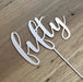 Number 50 in Rose gold, fiftieth cake topper, cookie cutter store